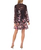 Women's Long-Sleeve Floral Mini Dress