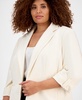 Anne Klein Plus Size 3/4-Sleeve Open-Front Blazer