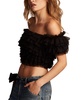 Women's Layered Off-The-Shoulder Mesh Party Top