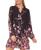 Women's Long-Sleeve Floral Mini Dress