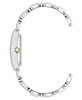 Women's Quartz Premium Crystal Accented Grooved Two-Tone Alloy Metal Bracelet Watch, 24mm