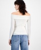 Women's Off-The-Shoulder Zippered Long-Sleeve Top, Exclusively at Macy's