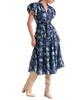 Women's Cotton Printed-Voile Tie-Waist Midi Dress