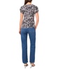 Women's Printed Flutter-Sleeve Top