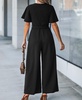 Women's Maroon Belted Jumpsuit