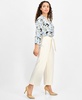 Women's Tie-Front Pull-On Cropped Wide-Leg Pants