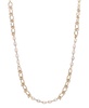 Gold-Tone Multi-Color Imitation Pearl Chain Strand Necklace