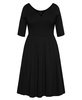 Plus Size Cute Girl Elbow Sleeve Dress