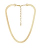 Gold Plated Flat Snake Chain Necklace