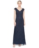 Women's V-Neck Beaded Sleeveless Gown