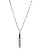 Men's Cubic Zirconia Sword 24" Pendant Necklace in Stainless Steel