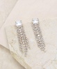 Formal Crystal Fringe Drop Earrings
