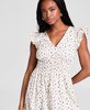 Women's Floral Cotton Bubble-Hem Mini Dress, Exclusively at Macy's