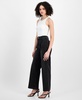 Women's High-Rise Straight-Leg Diamante Pants