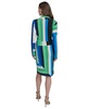 Women's Printed Faux-Wrap Long-Sleeve Sheath Dress