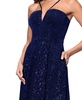 Women's Sequined Plunge-Neck Sleeveless Gown