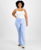 Trendy Plus Size Scuba Wide-Leg Pants, Created for Macy's