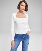 Women's Shrug Rib-Knit Long-Sleeve Sweater, Created for Macy's 
