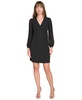 Tommy Hilfiger Women's Bedazzled Chiffon Sleeves Salon Stretch Knee Length Shift Dress