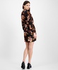 Women's Printed Satin Faux-Wrap Dress, Created for Macy's 