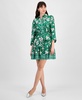 Women's Tiered Belted Floral-Print Dress