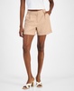 Women's Cuffed Linen-Blend Pleat-Front Shorts, Exclusively at Macy's 