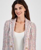 Women's Tweed Faux Double-Breasted Jacket