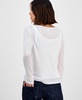 Petite Long-Sleeve Double-Layer Knit Top, Exclusively at Macy's