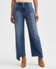Women's Seamfront Asymmetric Wide-Leg Jeans, Exclusively at Macy's