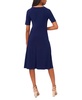 Petite Twist-Front V-Neck Elbow-Sleeve Midi Dress