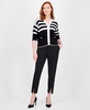 Petite Stripe Jacquard Button-Front Cardigan