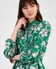 Women's Tiered Belted Floral-Print Dress
