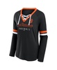 Women's Black San Francisco Giants Won Done Raglan Lace-Up Long Sleeve T-Shirt
