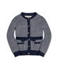 Girls' Organic Fancy Tweed Stitch Cardigan Sweater with Bow
