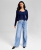 Women's Tie-Front Pointelle Cardigan, Exclusively at Macy's 