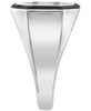 EFFY® Men's Black Spinel (1/6 ct. t.w.) & Black Enamel Star of David Ring in Sterling Silver 
