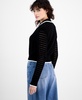 Women's Open-Stitch Zippered Cardigan