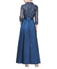 Petite Embroidered Belted A-Line Shirtdress Gown