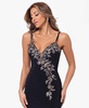 Women's Sequin Embellished Front-Slit Gown