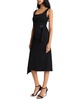 Women's Belt-Wrap Square-Neck Midi Dress