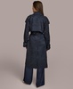 Women's Crinkle Satin Trench Coat