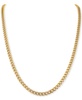 Gold-Tone Stainless Steel Classic Curb Chain 22" Necklace