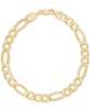 Men's Figaro Chain Bracelet in 10k Gold