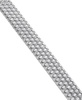 Men's Black Cubic Zirconia Hexagon Set Multirow Link Bracelet (Also in White Cubic Zirconia)