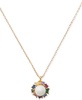 Candy Shop Imitation Pearl Halo Pendant Necklace, 17" + 3" extender