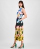 Women's Rope-Belt Watercolor-Print Dress