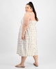 Trendy Plus Size Floral Fit & Flare Dress, Exclusively at Macy's