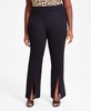 Trendy Plus Size High-Rise Pull-On Ponte Flare-Leg Pants, Exclusively at Macy's 