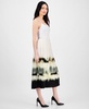 Women's Pleated Pull-On Midi Skirt 