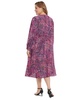Plus Size Printed Smocked-Waist Dress